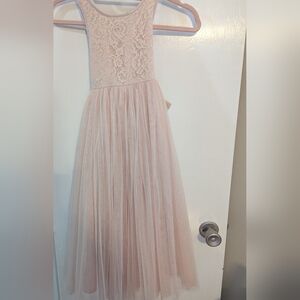 Blush flower girl dress
